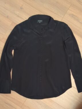 Women's Club Monaco Black Silk Top